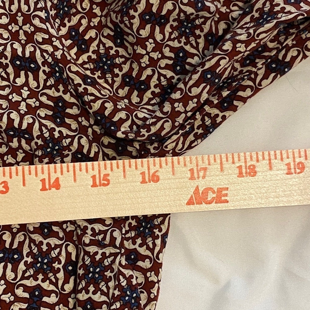 Ellie & Kate Boho Print Festival Wear Cropped Open Back Tie Blouse – Size Small - Picture 7 of 9